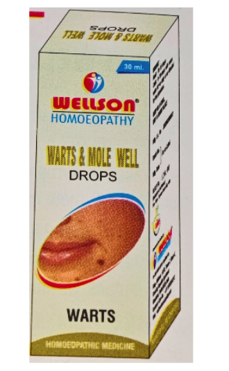 Wellson Warts & Mole Well Drops – Homeopathic remedy for warts, moles & corns.