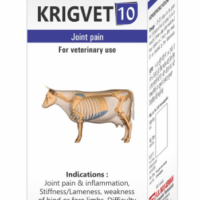 Krigs KRIGVET 10 for joint pain, inflammation, and lameness in pets.