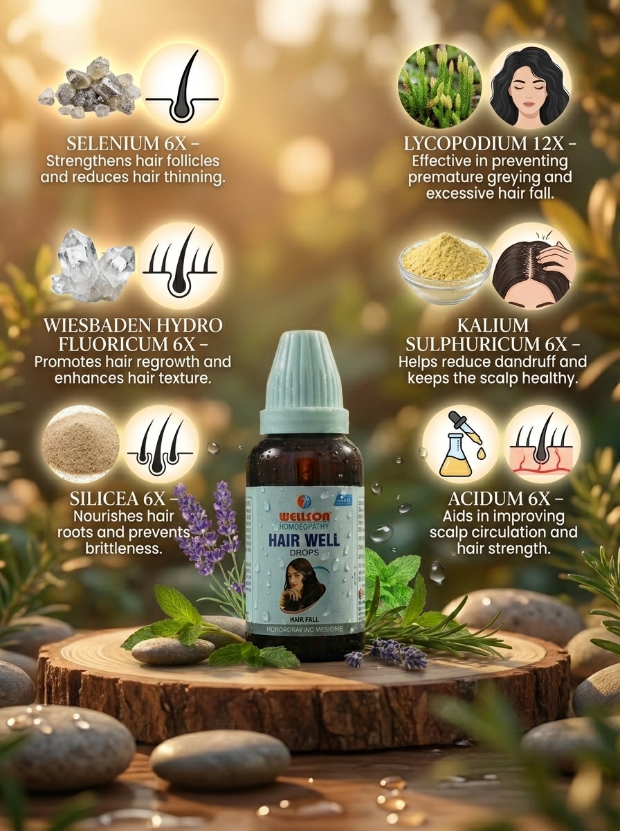 Wellson Hair Well Drops – Natural Hair Strengthening & Growth Formula