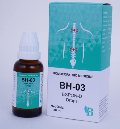 BHVP BH-03 Drops homeopathic remedy for back pain and spinal stiffness