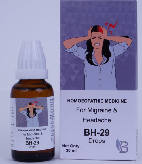 BHVP BH-29 Drops for Migraine and Pulsating Headache Relief