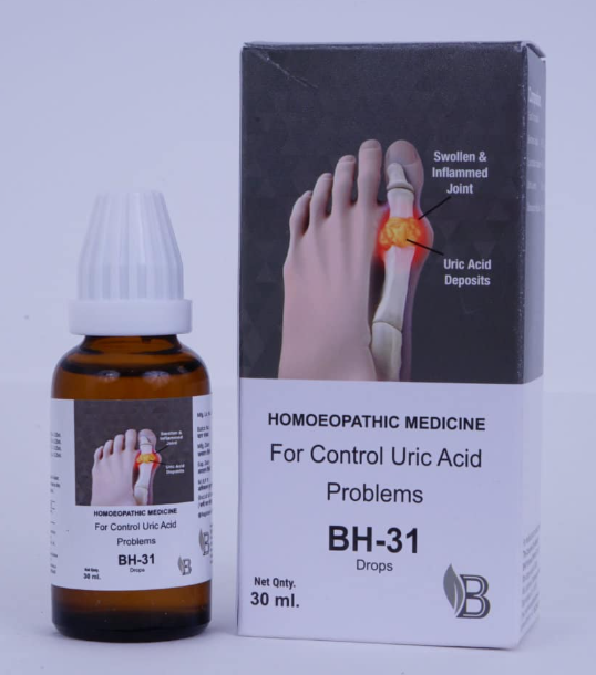 BHVP BH-31 Drops for High Uric Acid, Gout, and Joint Pain Relief