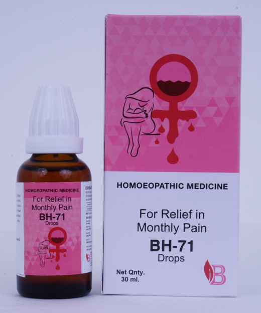 BHVP BH-71 DROPS – Natural Homeopathic Remedy for Menstrual Cramps & Monthly Pain Relief