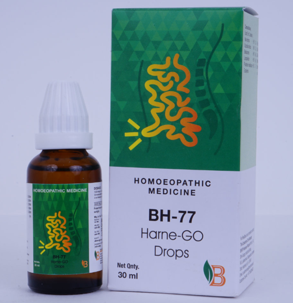BHVP BH-77 DROPS for abdominal pain relief and digestive discomfort.