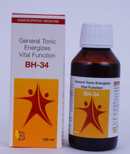 BHVP BH-34 SYRUP 100ml – Homeopathic Tonic for Energy, Appetite, and Recovery