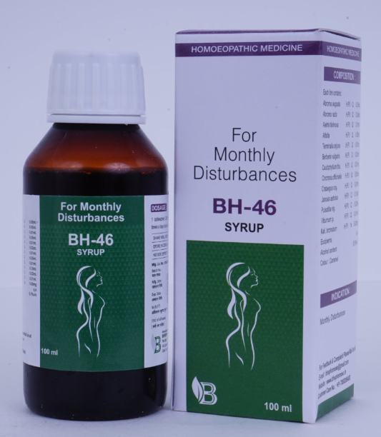 BHVP BH-46 Syrup 100ML – Natural Homeopathic Solution for Monthly Menstrual Issues