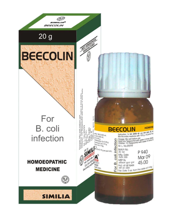 Similia Beecolin Powder in bottle – for fever, typhoid, malaria, and E. coli symptoms