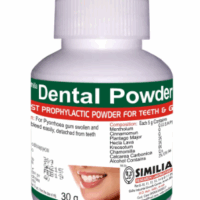 Similia Dental Powder bottle for bleeding gums, pyorrhoea, and natural tooth care