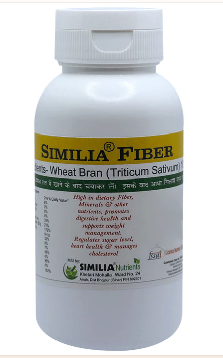 Similia Fiber Bran supplement for digestive health and cholesterol support