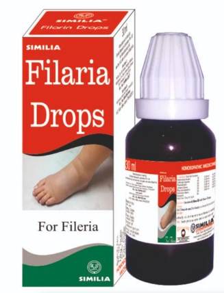Bottle of SIMILIA FILARIA DROPS – Homeopathic medicine for filaria