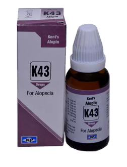 Kent Alopin K43 homeopathic drops bottle for hair loss control