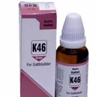 Kent Gallnil K46 Homeopathic Liver Drops Bottle with Ingredients