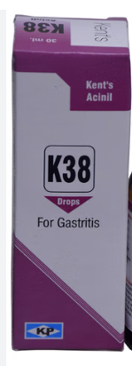 Kent Acinil K38 Homeopathic Drops Bottle – Natural Remedy for Acidity, Gas & Indigestion