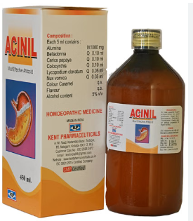 Kent ACINIL Antacid & Digestive Tonic Bottle with Ingredients and Benefits