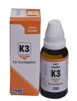 Kent Consilex K3 homeopathic constipation relief bottle