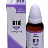 Kent Hypertone K10 homeopathic medicine bottle for high blood pressure management.
