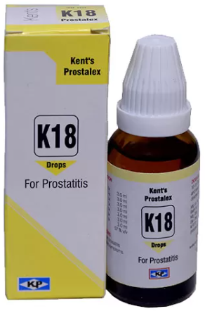 Kent Prostalex (K18) homeopathic drops for prostate enlargement and urinary pain relief