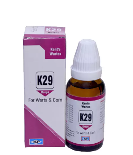 Kent Wartex K29 homeopathic tablets for natural wart removal including plantar and skin warts