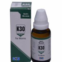 Kent Wormtek K30 homeopathic tablets for treating roundworms and threadworms naturally