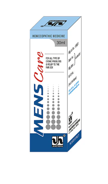 Bottle of Jhactions MENS CARE homeopathic medicine for menstrual health