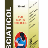 Jhactions SCIATICOL Homoeopathic Medicine for Sciatic Nerve Pain Relief Bottle