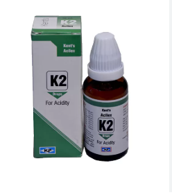 Kent Acilex K2 Homeopathic Drops for Gas, Indigestion, and Constipation Relief
