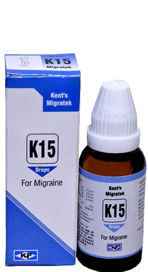 Kent Migratek K15 Homeopathic Drops for Migraine and Headache Relief
