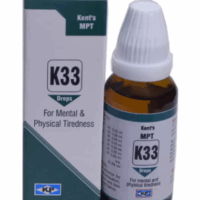 Kent MPT (K33) homeopathic drops for fatigue, weakness, and low confidence