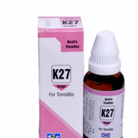 Kent Tonsilex k27 bottle front view – Homeopathic medicine for tonsil & throat pain relief
