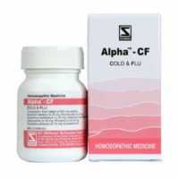 Alpha-CF homeopathic tablets for cold, flu, headache, and cough relief