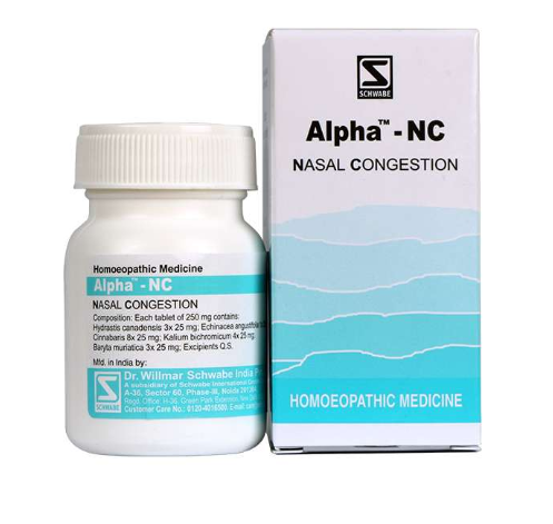 Alpha - NC Nasal Congestion homeopathic tablets for blocked nose and sinus relief