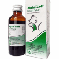 Alpha-Coff Cough Syrup homeopathic syrup for dry cough, mucus congestion, and throat irritation