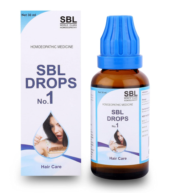 SBL Drops No. 1 for Hair Care – Homeopathic treatment for hair fall, dandruff & scalp nourishment