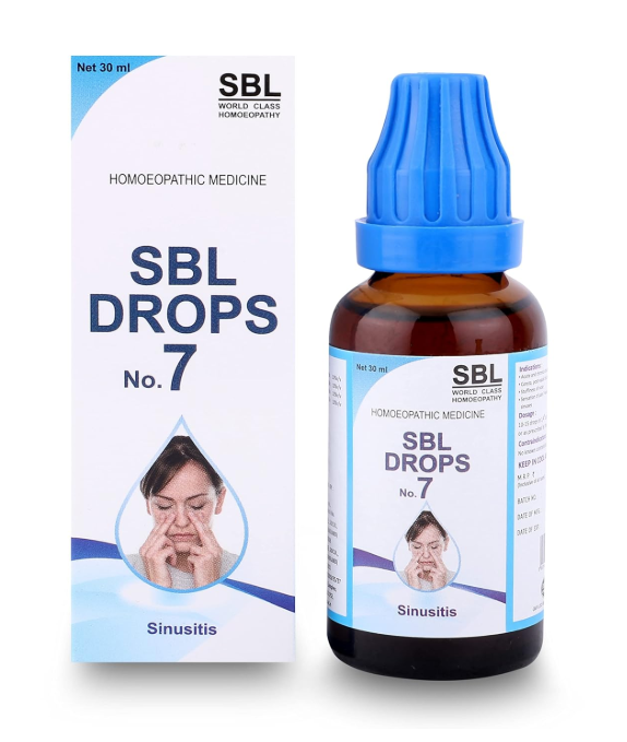 SBL Drops No. 7 bottle – Natural sinusitis relief with homeopathy