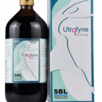SBL Utrofyne Syrup bottle – Homeopathic remedy for menstrual irregularities