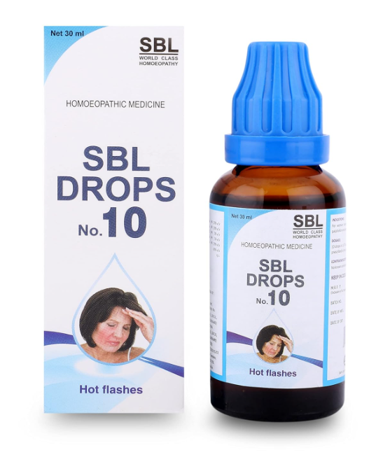 SBL Drops No. 10 bottle – Homeopathic remedy for menopause and hot flashes