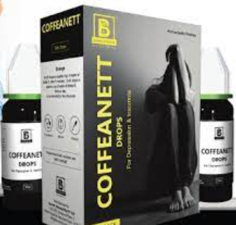 Burnett Coffeanett Drops dual bottle homeopathic remedy for headache and mental clarity
