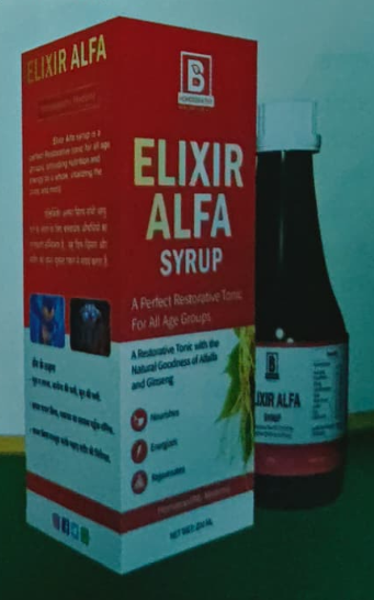 Burnett Elixir Alfa Syrup homeopathic health tonic for energy, strength, and immunity