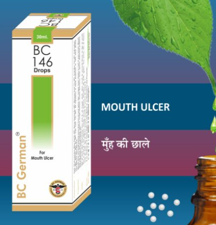 BC German BC 146 Drops – Homeopathic Remedy for Mouth Ulcers and Oral Sores