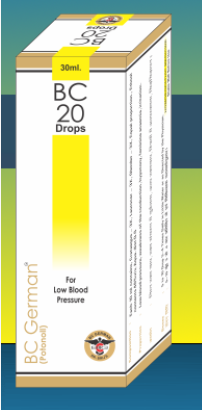 BC German BC 20 Drops Homeopathic Medicine Bottle for Low Blood Pressure