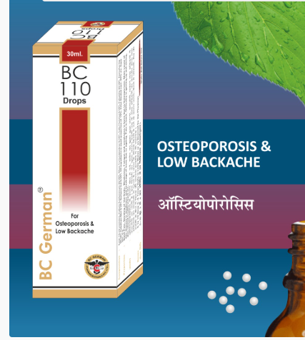 BC German BC 110 Drops Bottle – Natural Homeopathy for Osteoporosis and Bone Strength