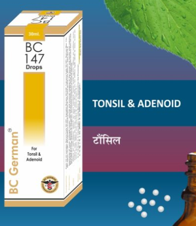 BC 147 Drops – Natural Homeopathy for Enlarged Tonsils and Adenoids in Children and Adults