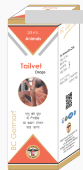 BC German Tailvet bottle drops for animal tail rot treatment