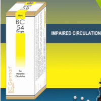 BC German BC 54 Drops Homeopathic Medicine Bottle for Circulation and Nerve Disorders