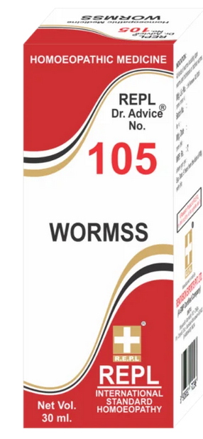 REPL Dr. Advice No. 105 Wormss Drop bottle – Homeopathic medicine for intestinal worms