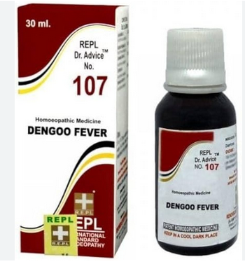 REPL Dr. Advice No. 107 Dengoo Fever Drop bottle and packaging
