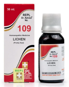 REPL Dr. Advice No. 109 Lichenn (Prickly Heat) Drop bottle and packaging