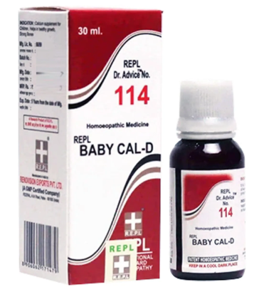 REPL Dr. Advice No. 114 Baby Cal-D Drop bottle and packaging