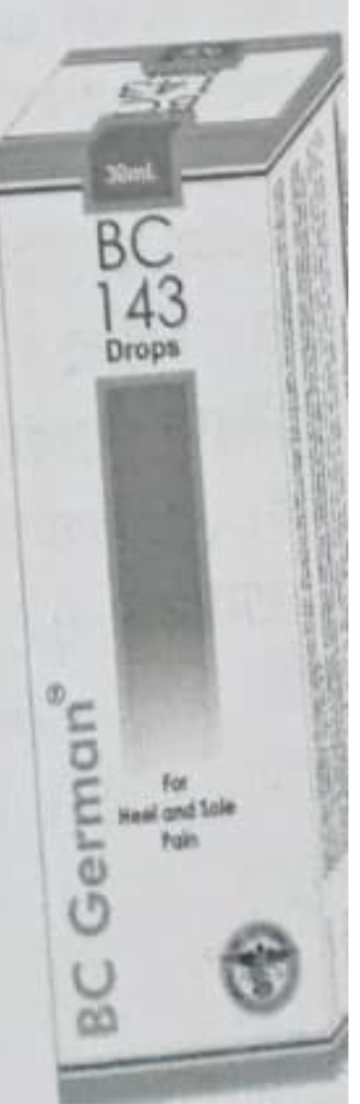 BC German BC-143 DROPS homeopathic remedy bottle with natural ingredients
