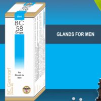 BC German BC 58 Drops for male glandular disorders, thyroid support, and hormonal balance